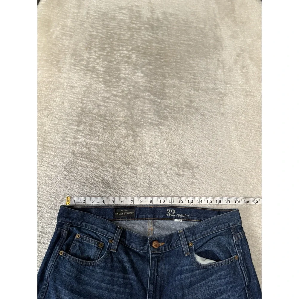 J Crew Vintage Straight Mens Blue Denim Jeans Size 36x31‎ Pants Read